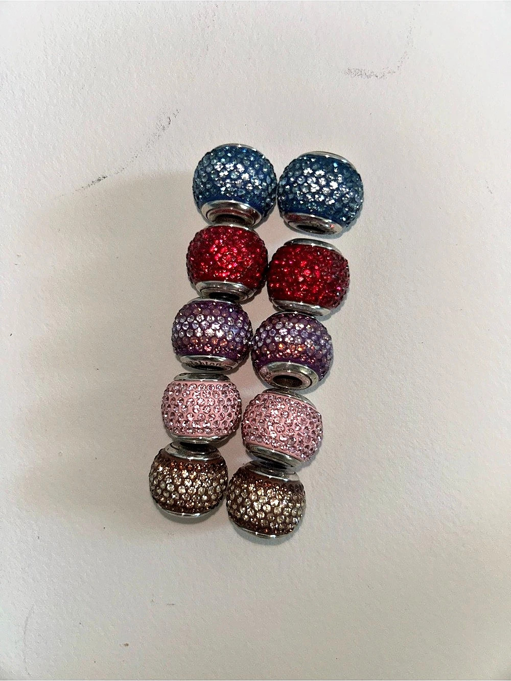 Brighton bracelet charms Set Blue & Red Like New